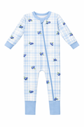 Blueberry Plaid Bamboo Zippie
