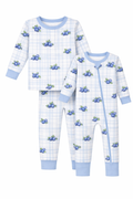 Blueberry Plaid Bamboo Pajama Set